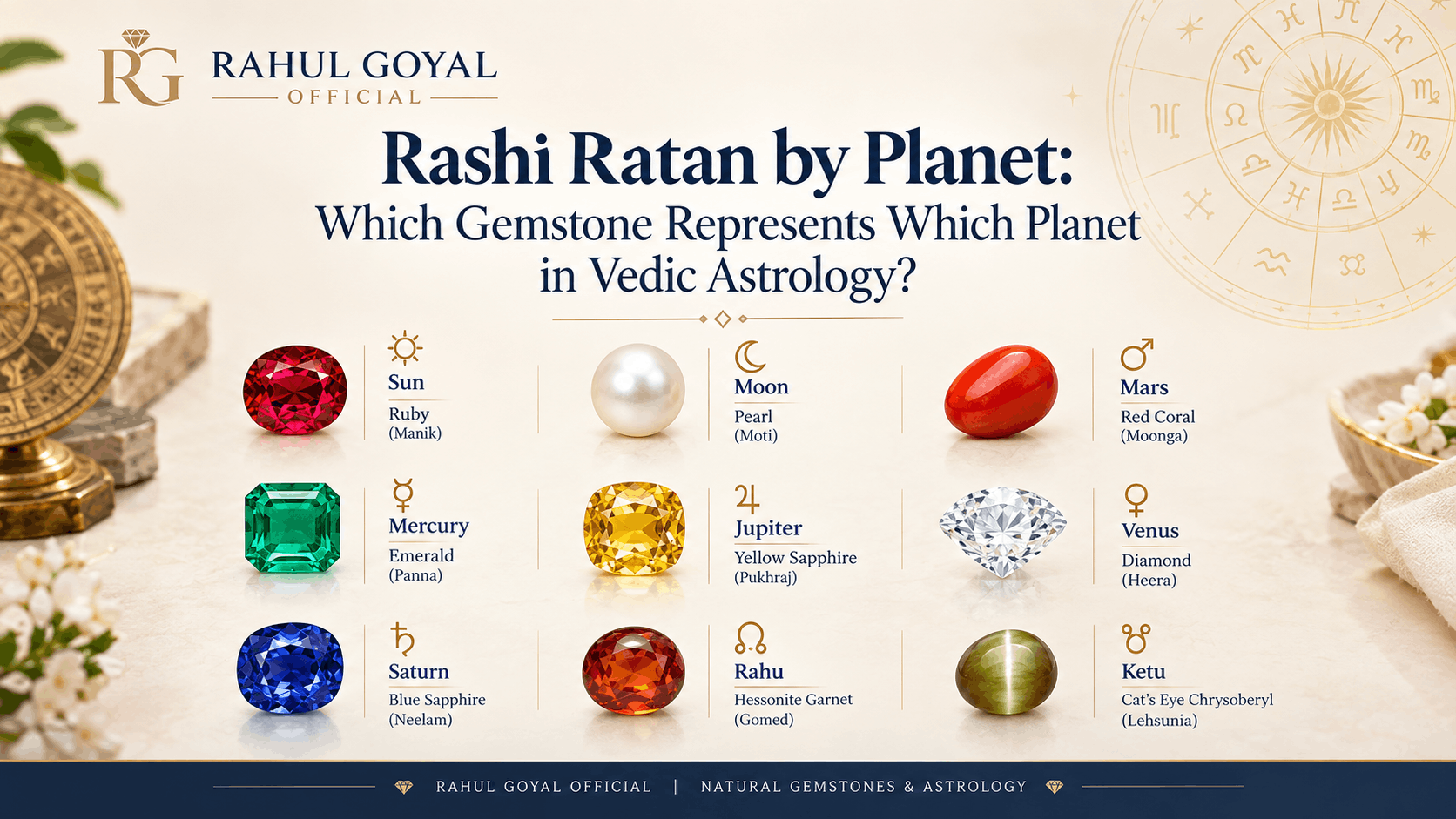 Rashi Ratan by Planet Which Gemstone Represents Which Planet in Vedic Astrology?