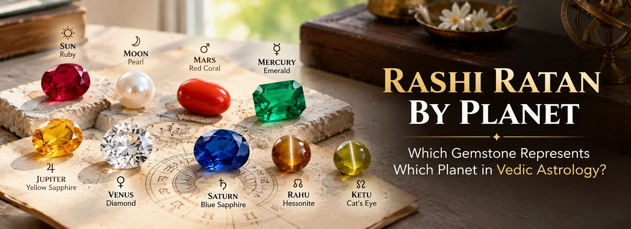 Rashi Ratan by Planet Which Gemstone Represents Which Planet in Vedic Astrology?