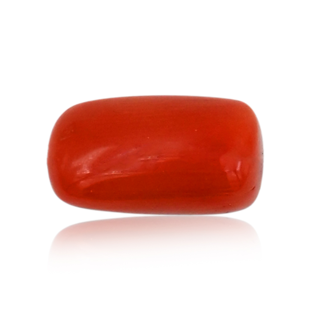 Natural Italian Red Coral (Moonga) 7.80X15.70 MM 7.90 Carat