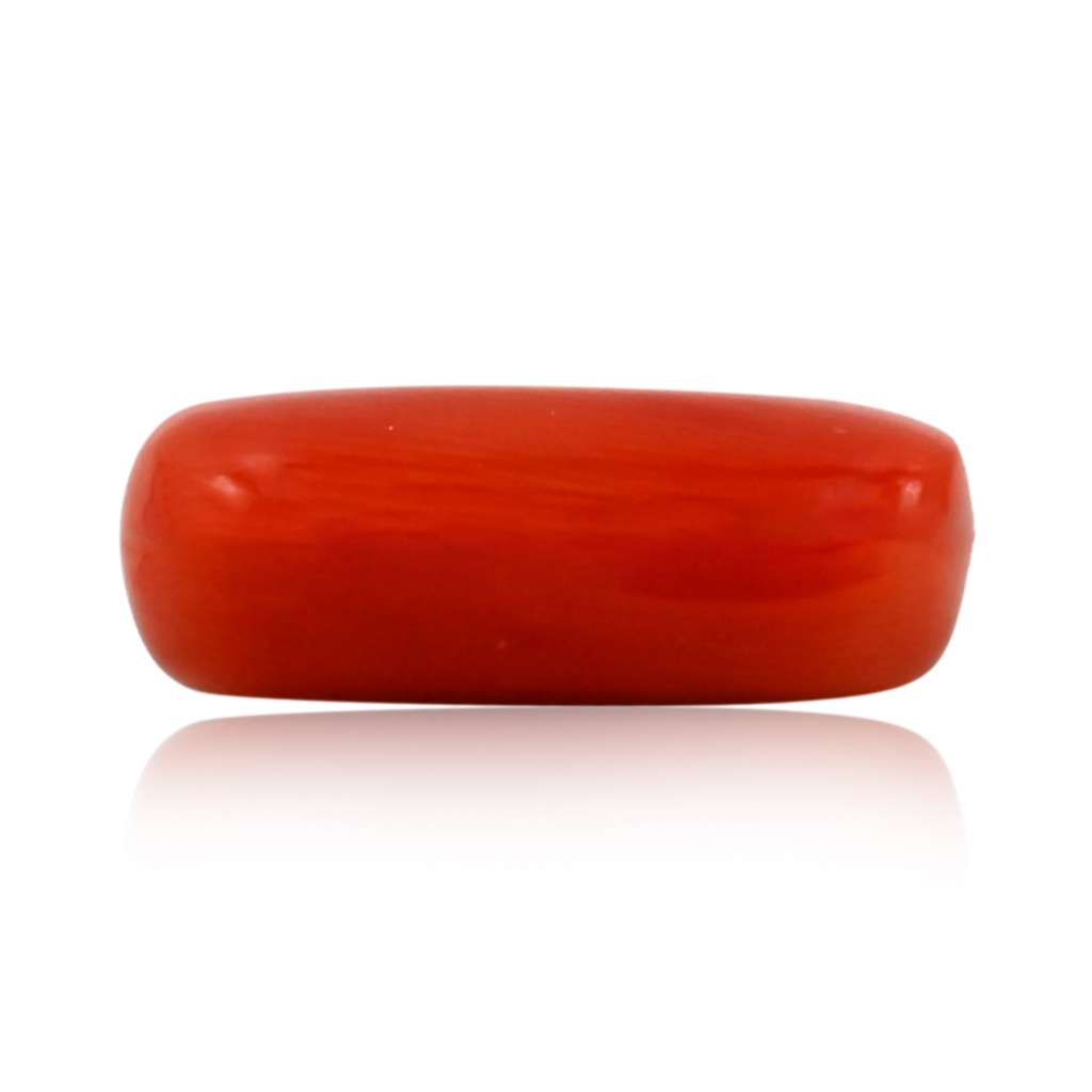 Natural Italian Red Coral (Moonga) 7.60X15.40 MM 6.60 Carat