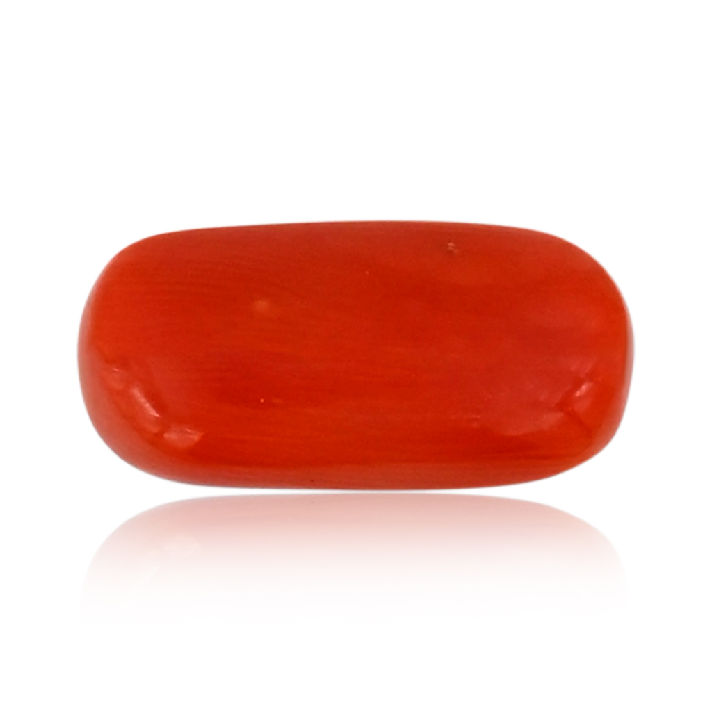Natural Italian Red Coral (Moonga) 7.60X15.40 MM 6.60 Carat