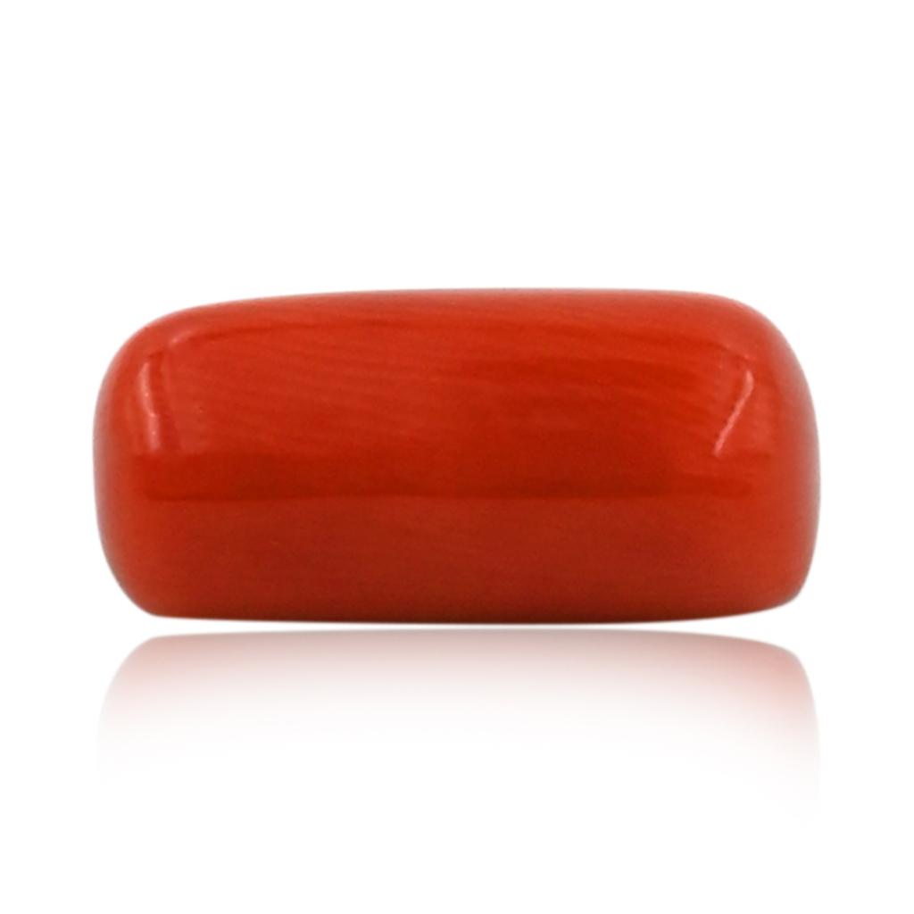 Natural Italian Red Coral (Moonga) 7.40X15.50 MM 7.8 Carat