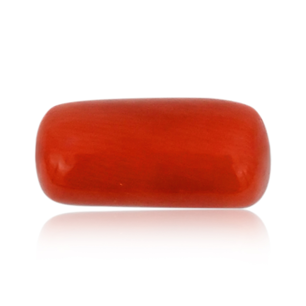 Natural Italian Red Coral (Moonga) 7.40X15.50 MM 7.8 Carat