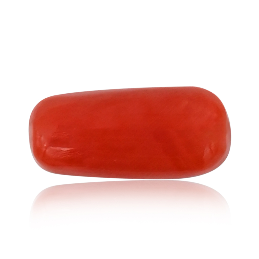 Natural Italian Red Coral (Moonga) 8X17 MM 6.40 Carat