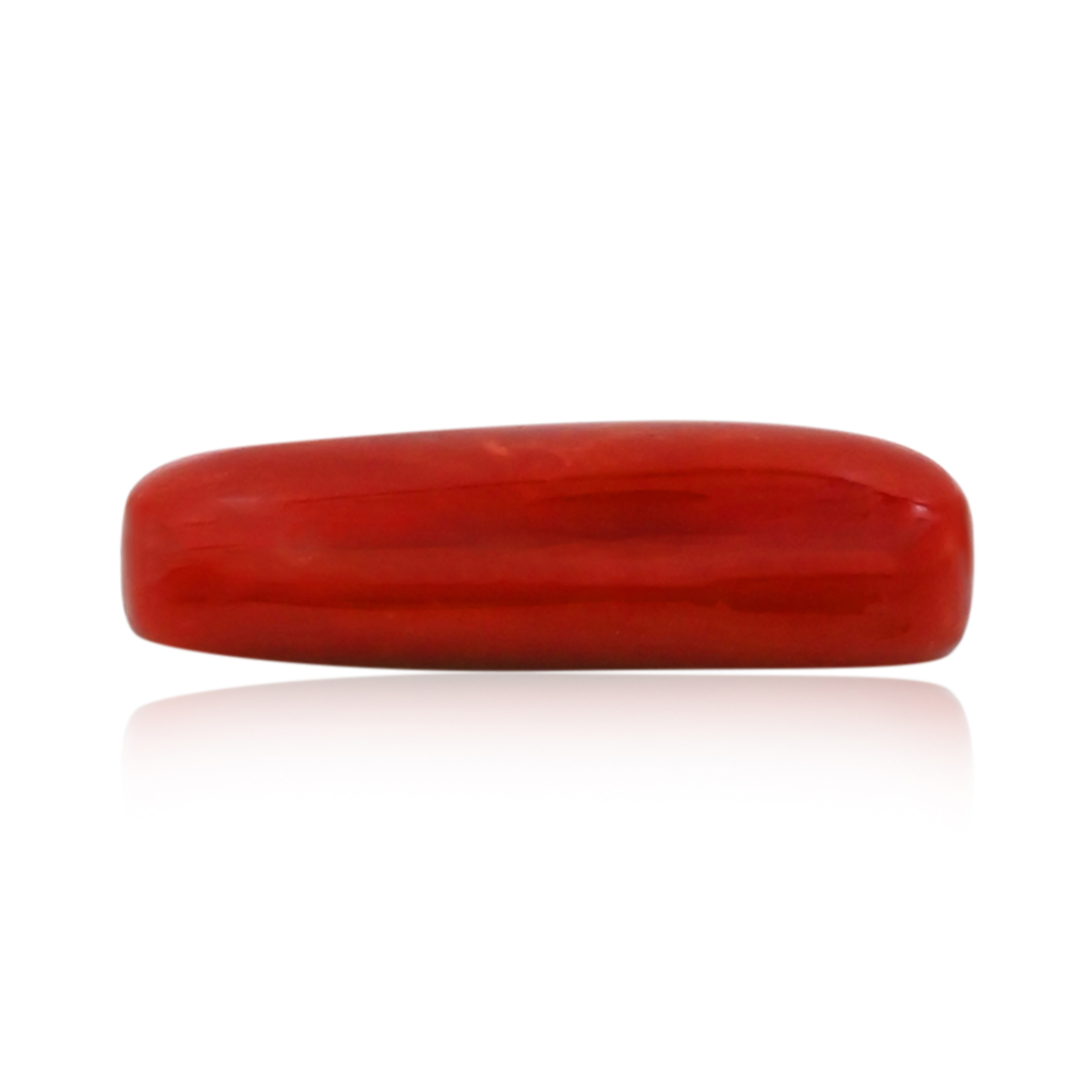 Natural Italian Red Coral (Moonga) 7.50X20.50 MM 7.60 Carat