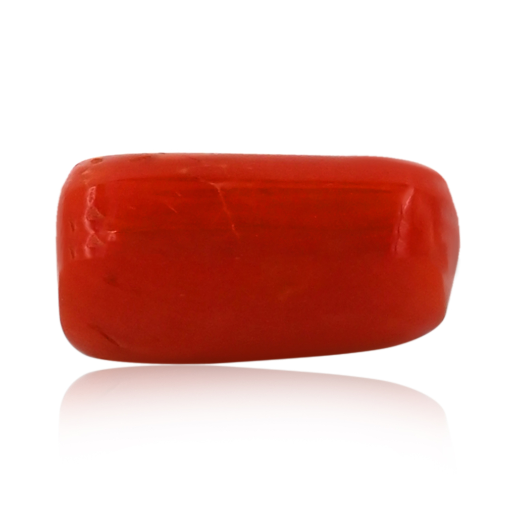 Italian Red Coral (Moonga)  7.50X14.40 MM 7.10 Carat