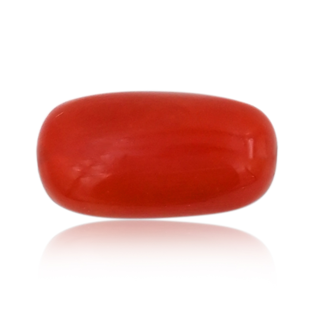 Italian Red Coral (Moonga) 8.50X16.30 MM 7.90 Carat