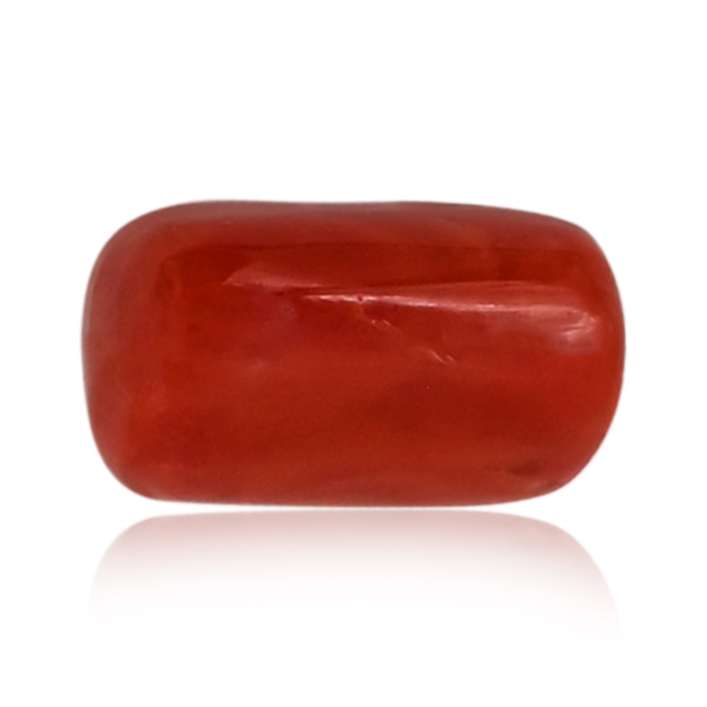 Italian Red Coral (Moonga)  8X14MM 7.30 Carat
