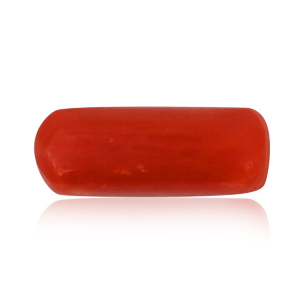 Italian Red Coral (Moonga) 7X18MM 7.20 Carat