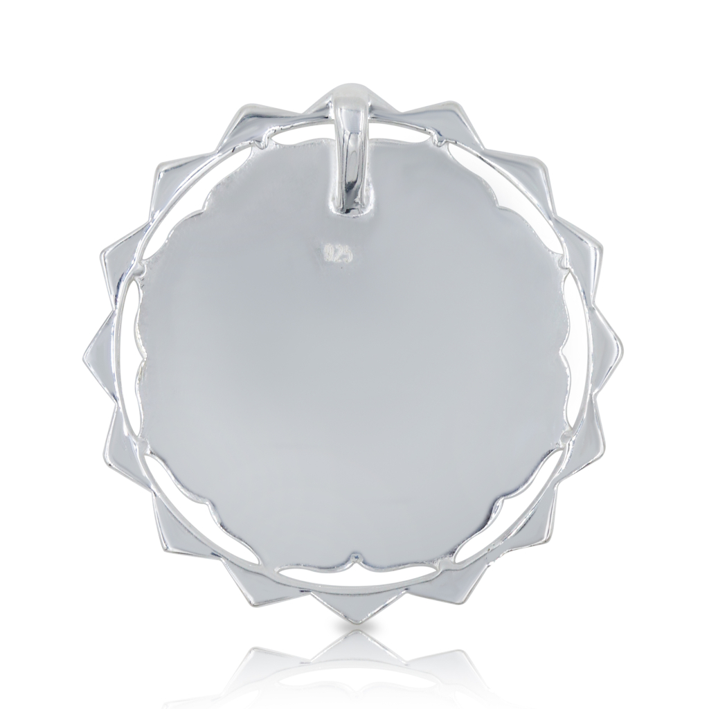 Shree Sampada Wealth Yantra Silver Pendant Necklace