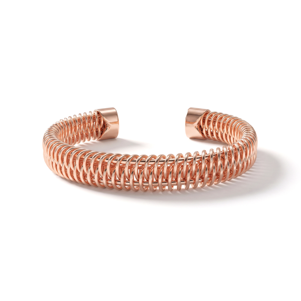 Shukra Vitality Nepaliya Copper Coil Bracelet For Unisex