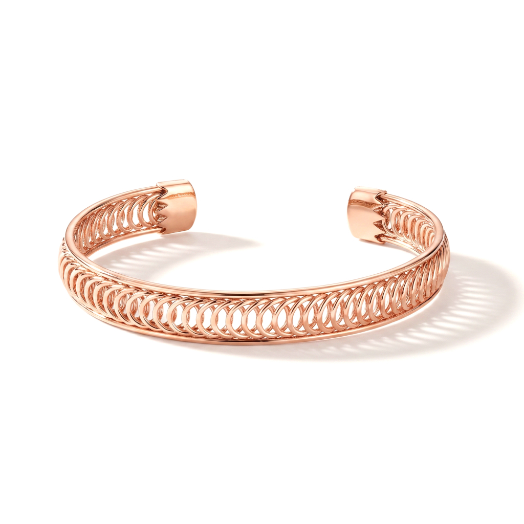 Crescent Flow Nepaliya Copper Bracelet For Unisex