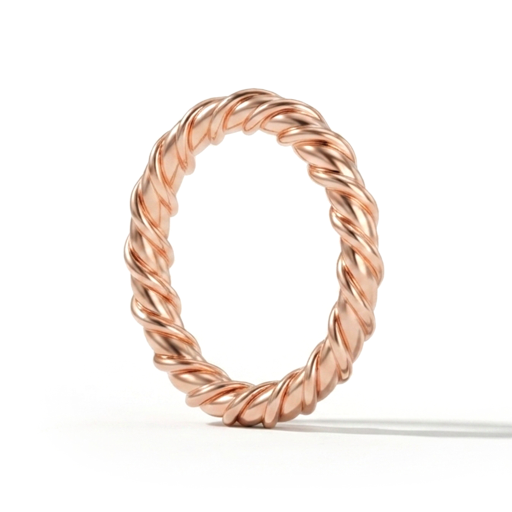 Thick Twister Nepaliya Copper Band Ring