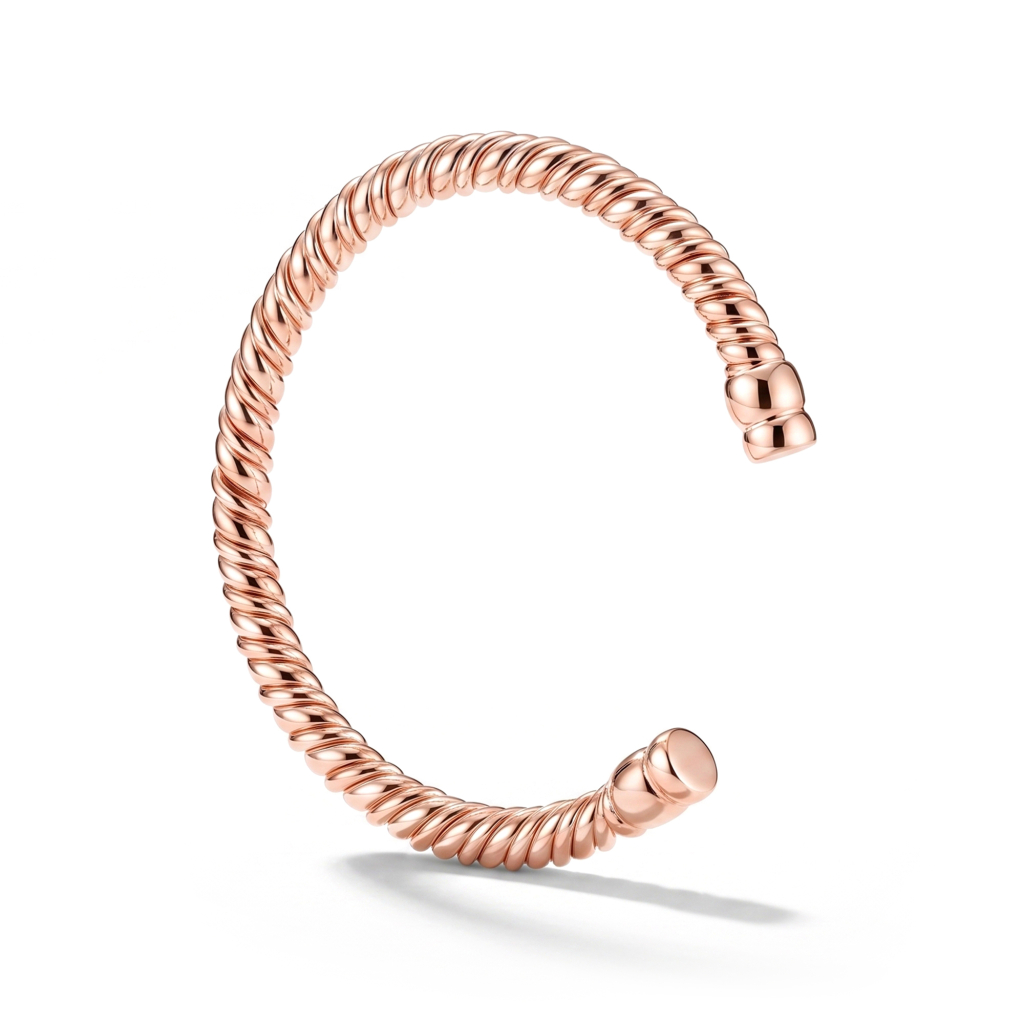 Anant Sutra Twisted Cable Copper Kada Bracelet