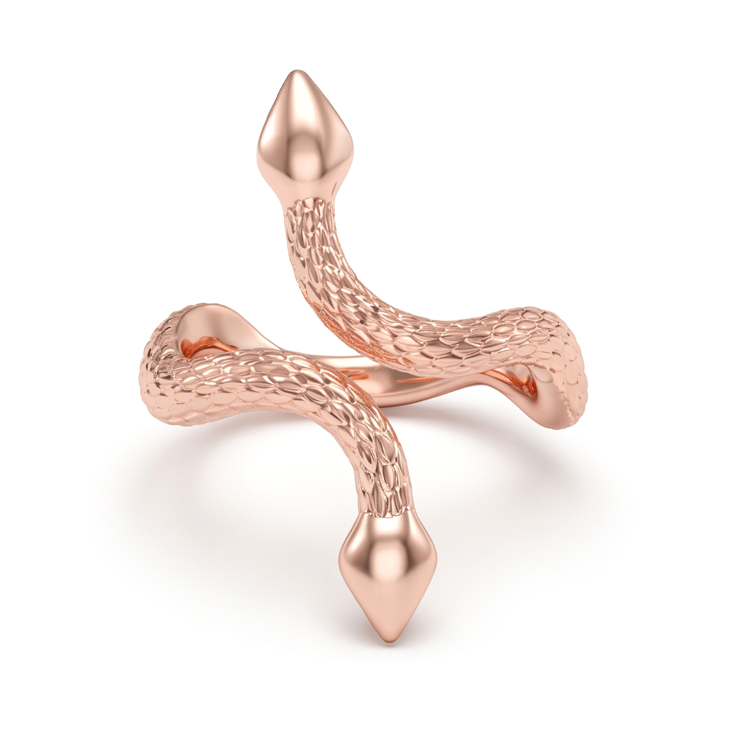 Serpent Energy Pure Copper Wrap Ring