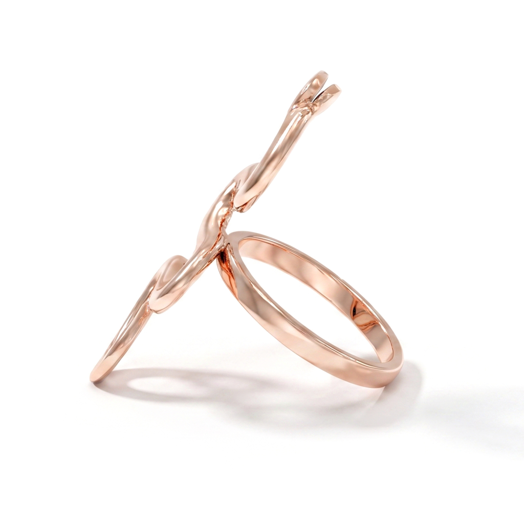 Handmade Coiled Serpent Snake Band Ring for Women