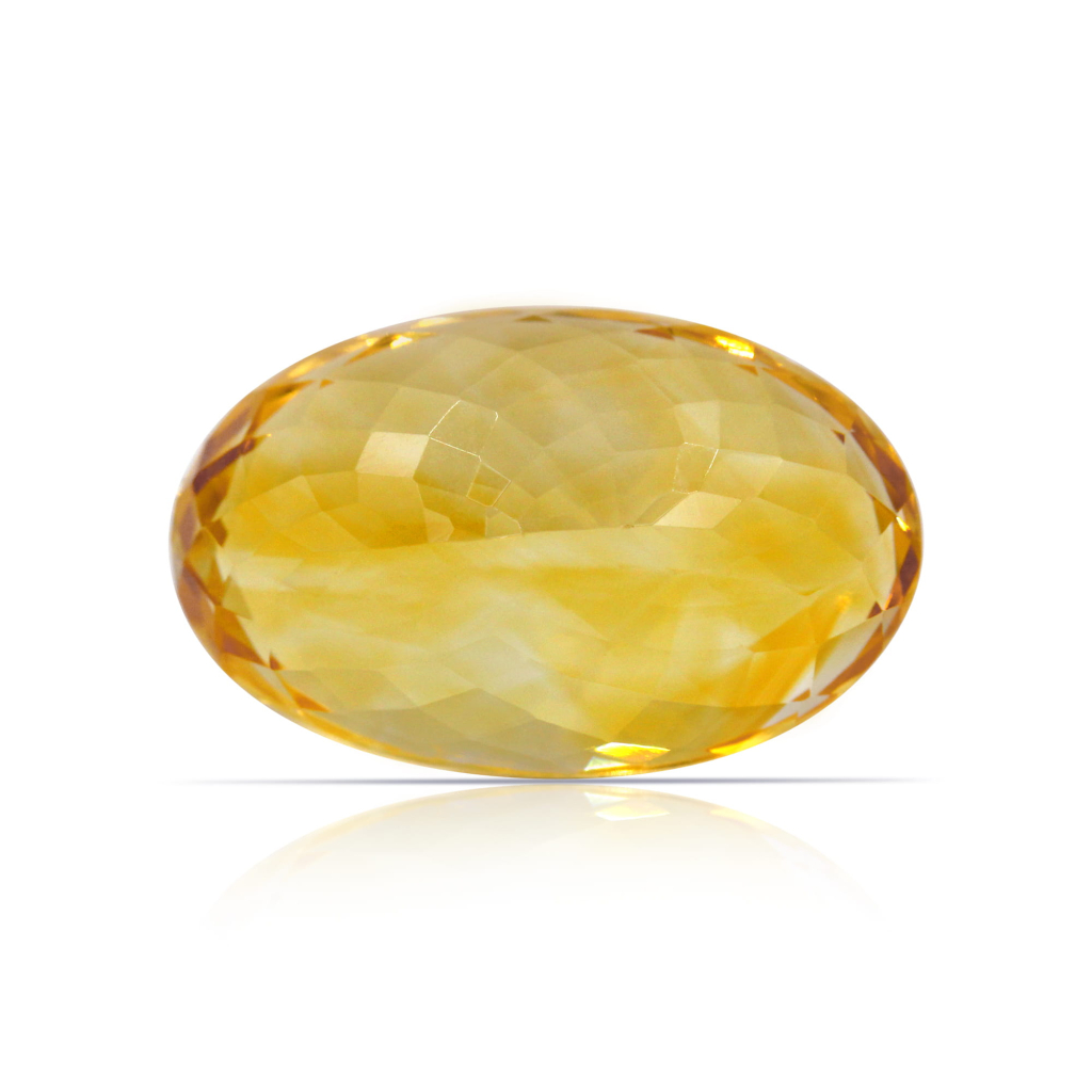 Yellow Citrine (Sunela) Oval Cut 15.13 Carat