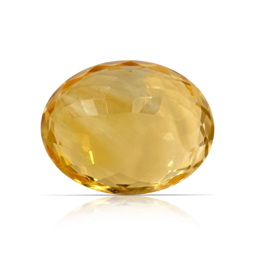 Yellow Citrine (Sunela) Oval Cut 12.87 Carat