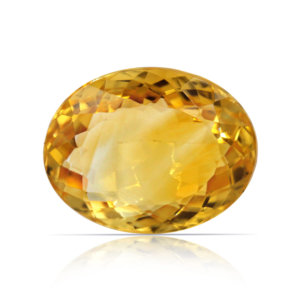 Yellow Citrine (Sunela) Oval Cut 12.87 Carat