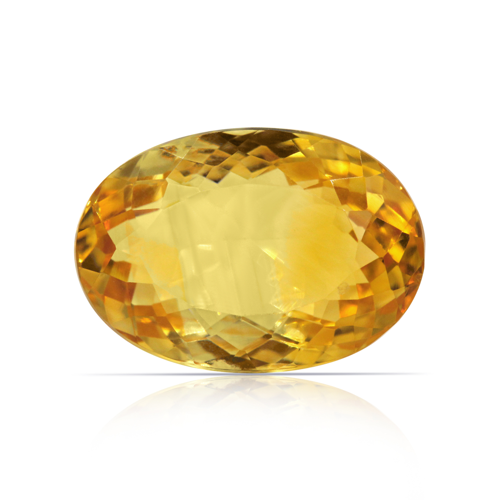Yellow Citrine (Sunela) Oval Cut 11.71 Carat