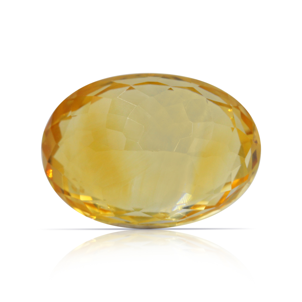 Yellow Citrine (Sunela) Oval Cut 11.71 Carat