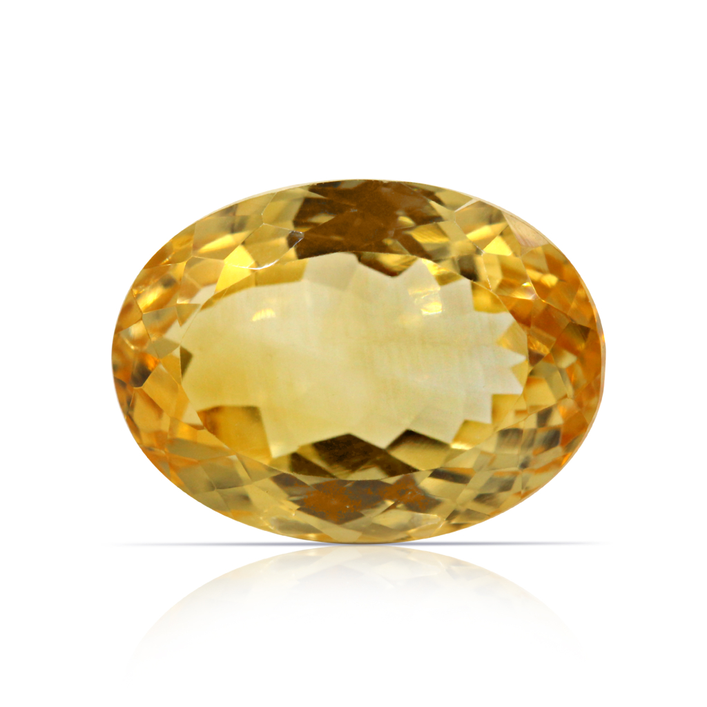 Yellow Citrine (Sunela) Oval Cut 12.75 Carat