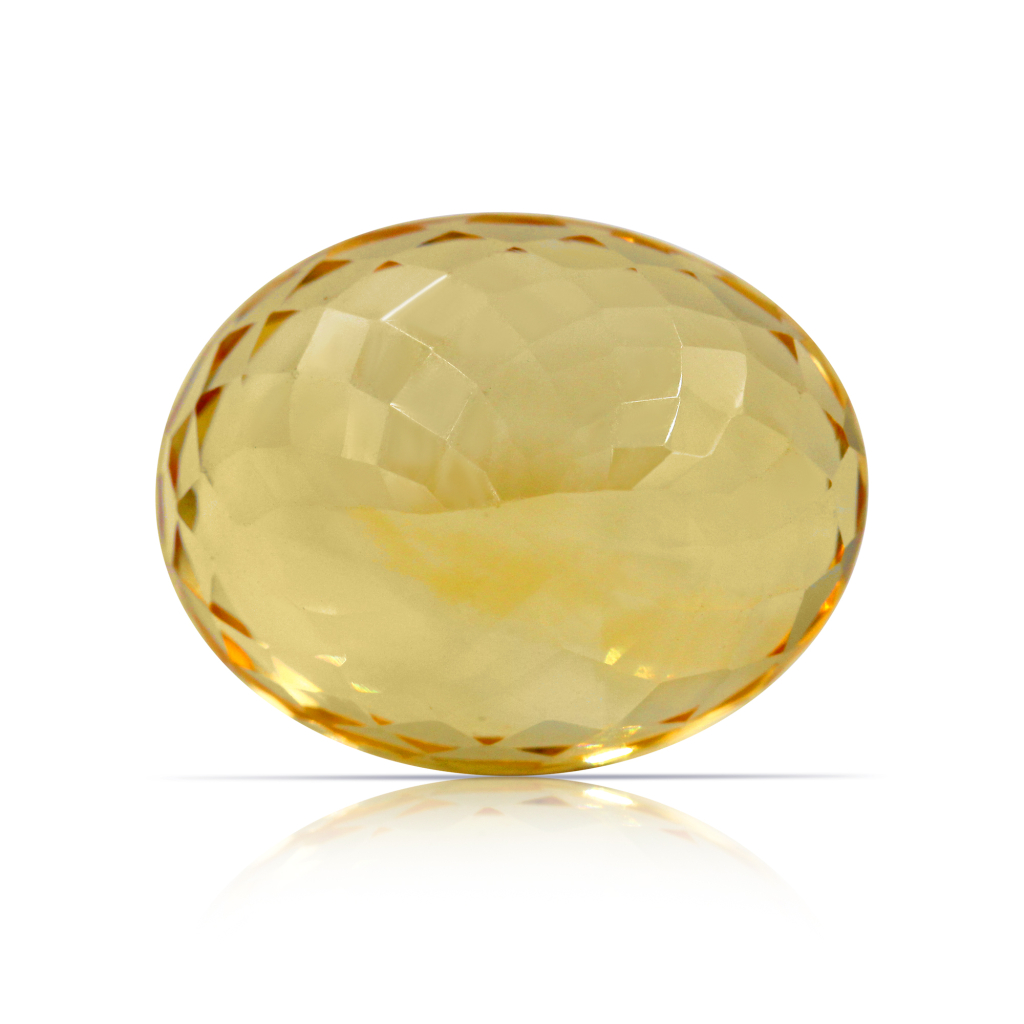 Yellow Citrine (Sunela) Oval Cut 13.89 Carat