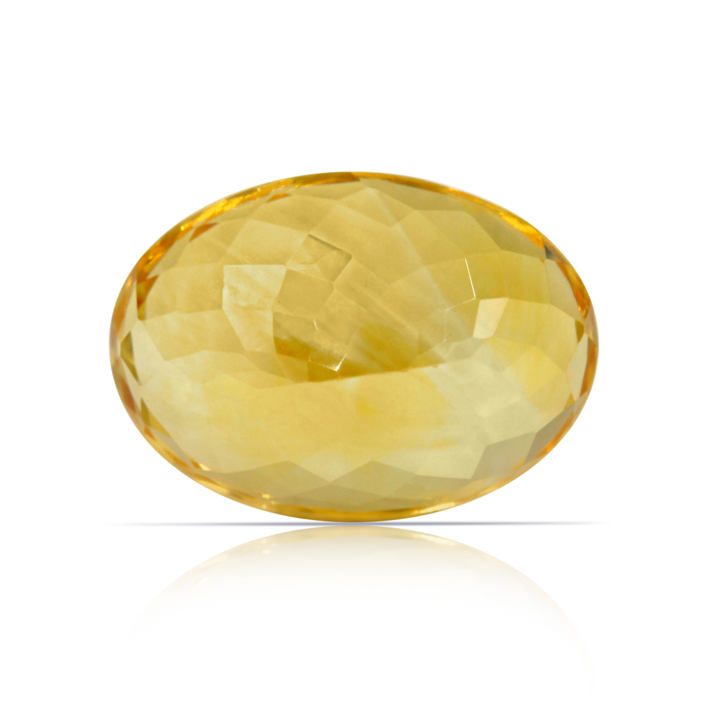 Yellow Citrine (Sunela) Oval Cut 9.56 Carat