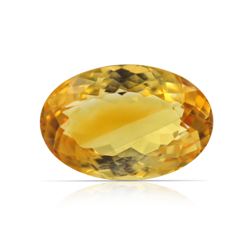 Yellow Citrine (Sunela) Oval Cut 12.52 Carat