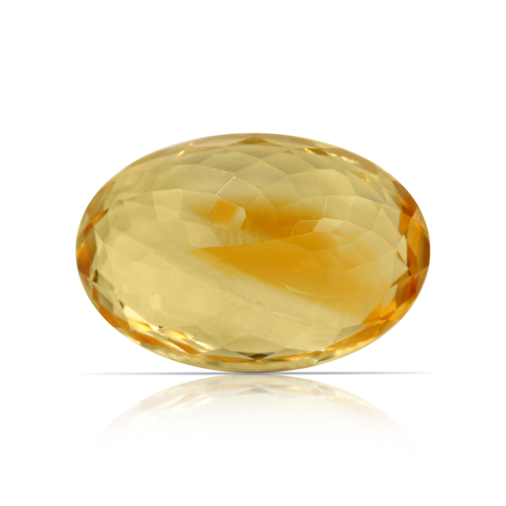 Yellow Citrine (Sunela) Oval Cut 12.52 Carat