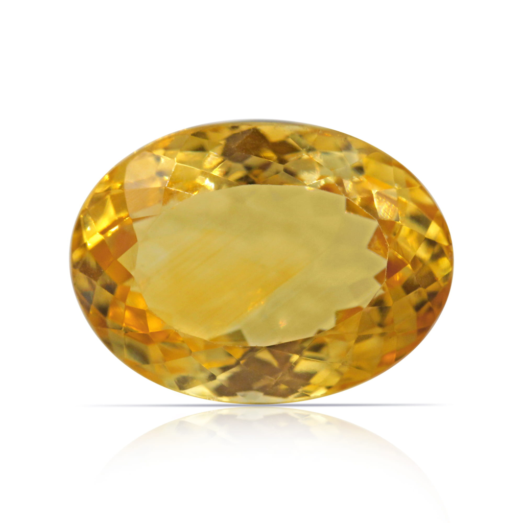 Yellow Citrine (Sunela) Oval Cut 10.22 Carat