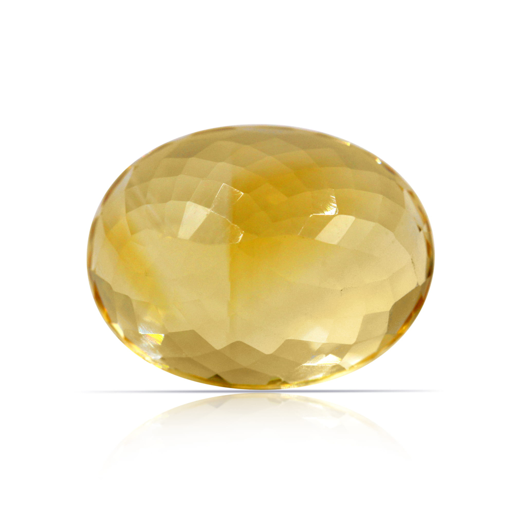 Yellow Citrine (Sunela) Oval Cut 17.40 Carat