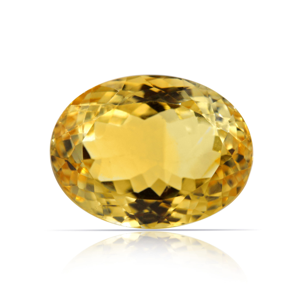 Yellow Citrine (Sunela) Oval Cut 17.40 Carat