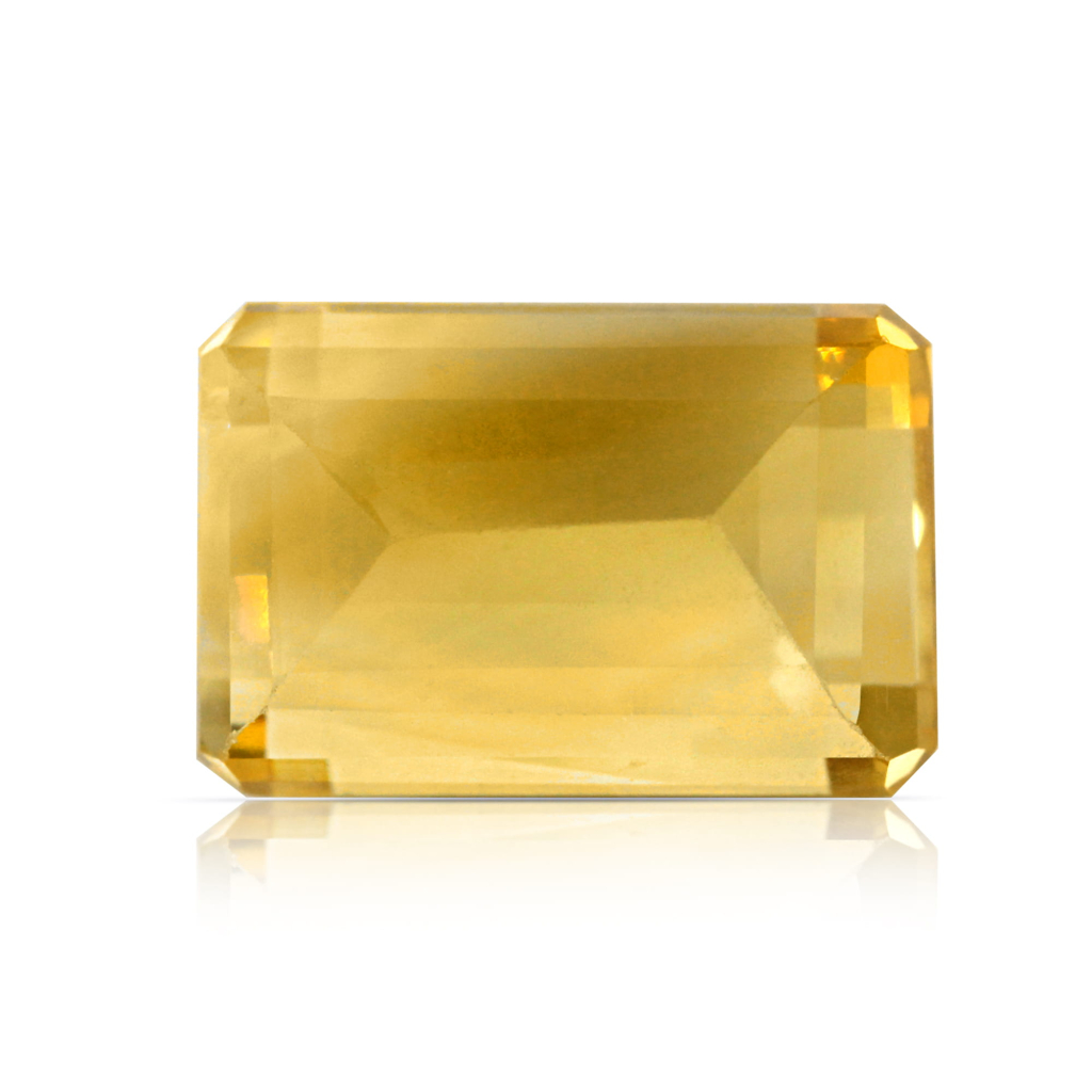 Yellow Citrine (Sunela) Rectangle Cut 12.27 Carat