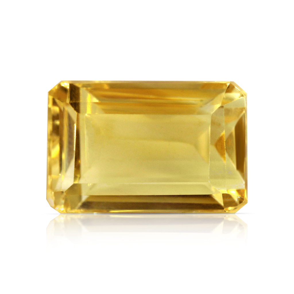 Yellow Citrine (Sunela) Rectangle Cut 12.27 Carat