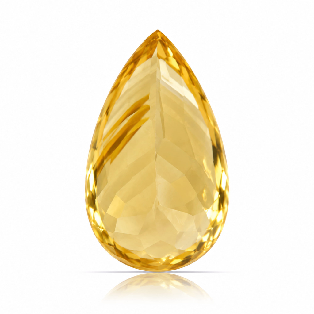 Yellow Citrine (Sunela) Pear Cut 9.87 Carat
