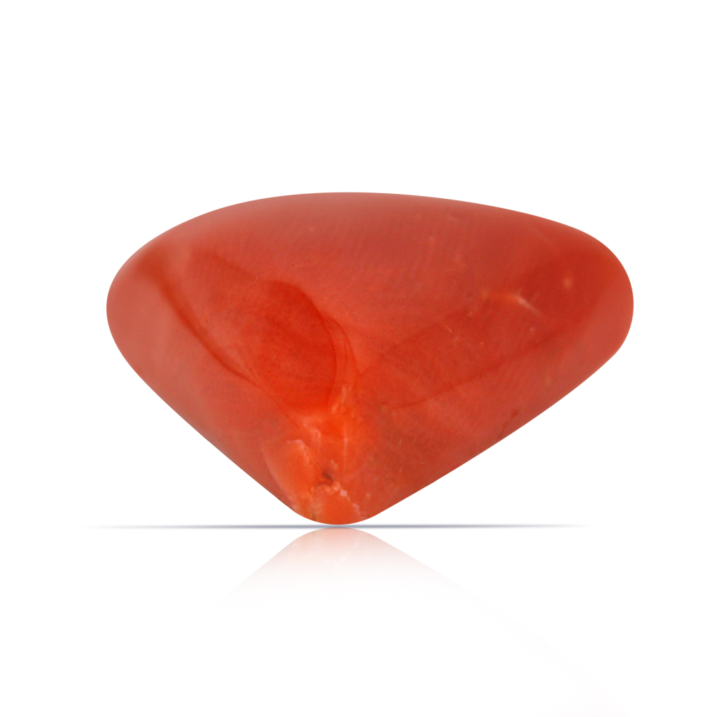 Natural Italian Triangular Red Coral (Moonga) 15.50 Carat