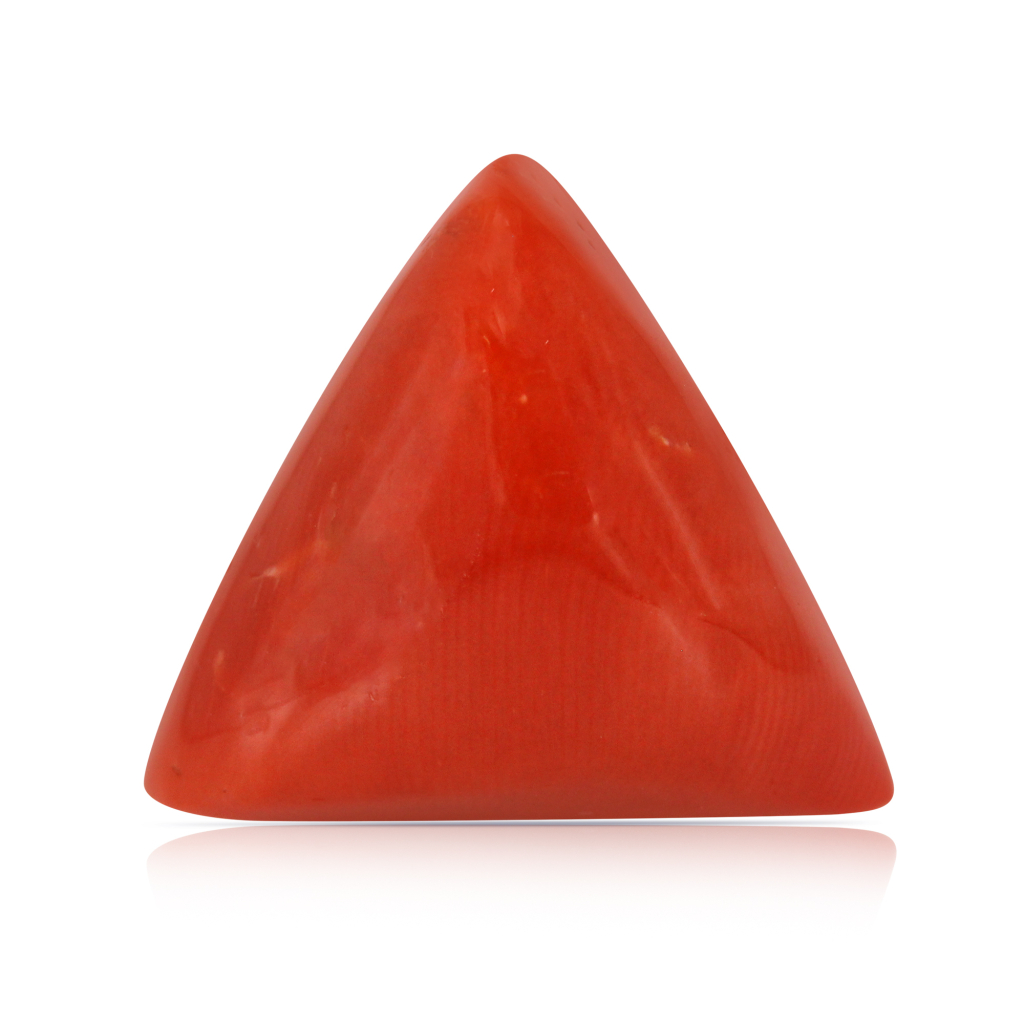 Natural Italian Triangular Red Coral (Moonga) 15.50 Carat
