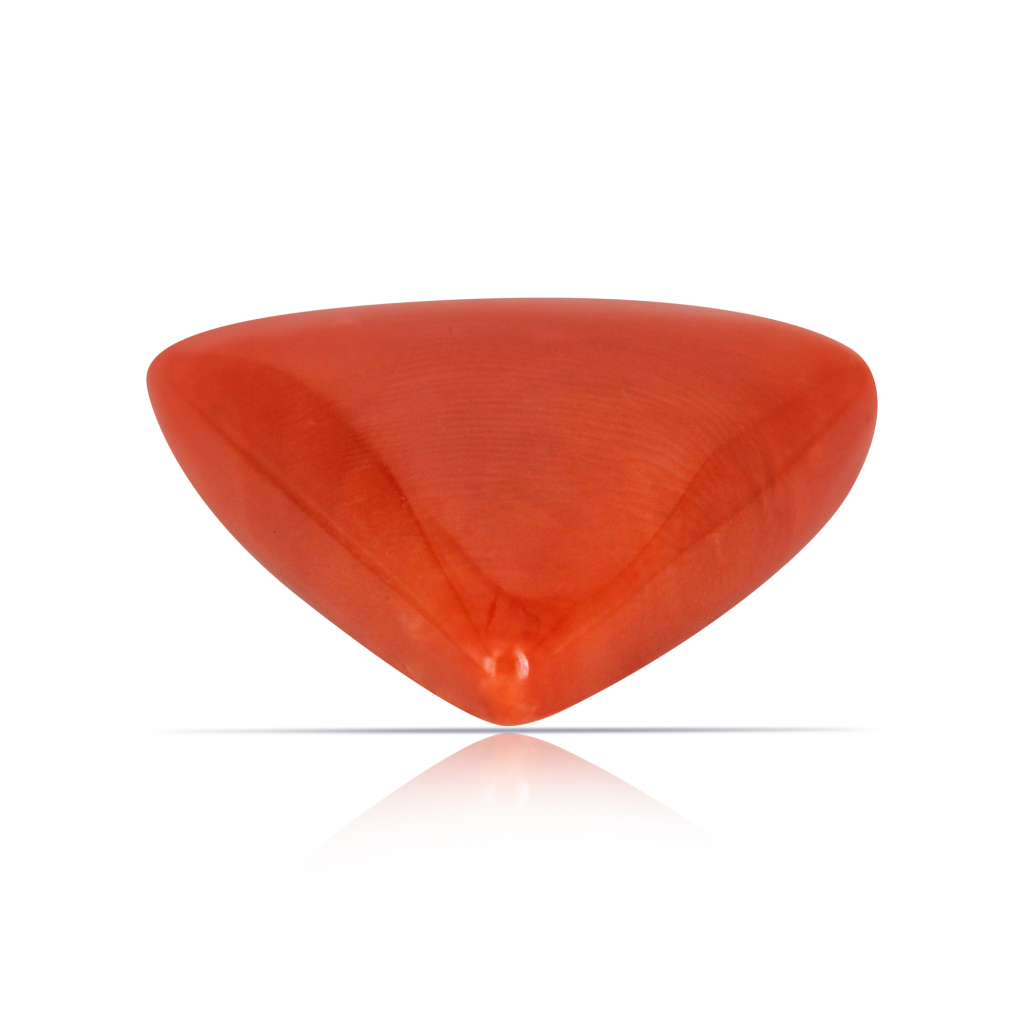 Natural Italian Triangular Red Coral (Moonga) 15.30 Carat