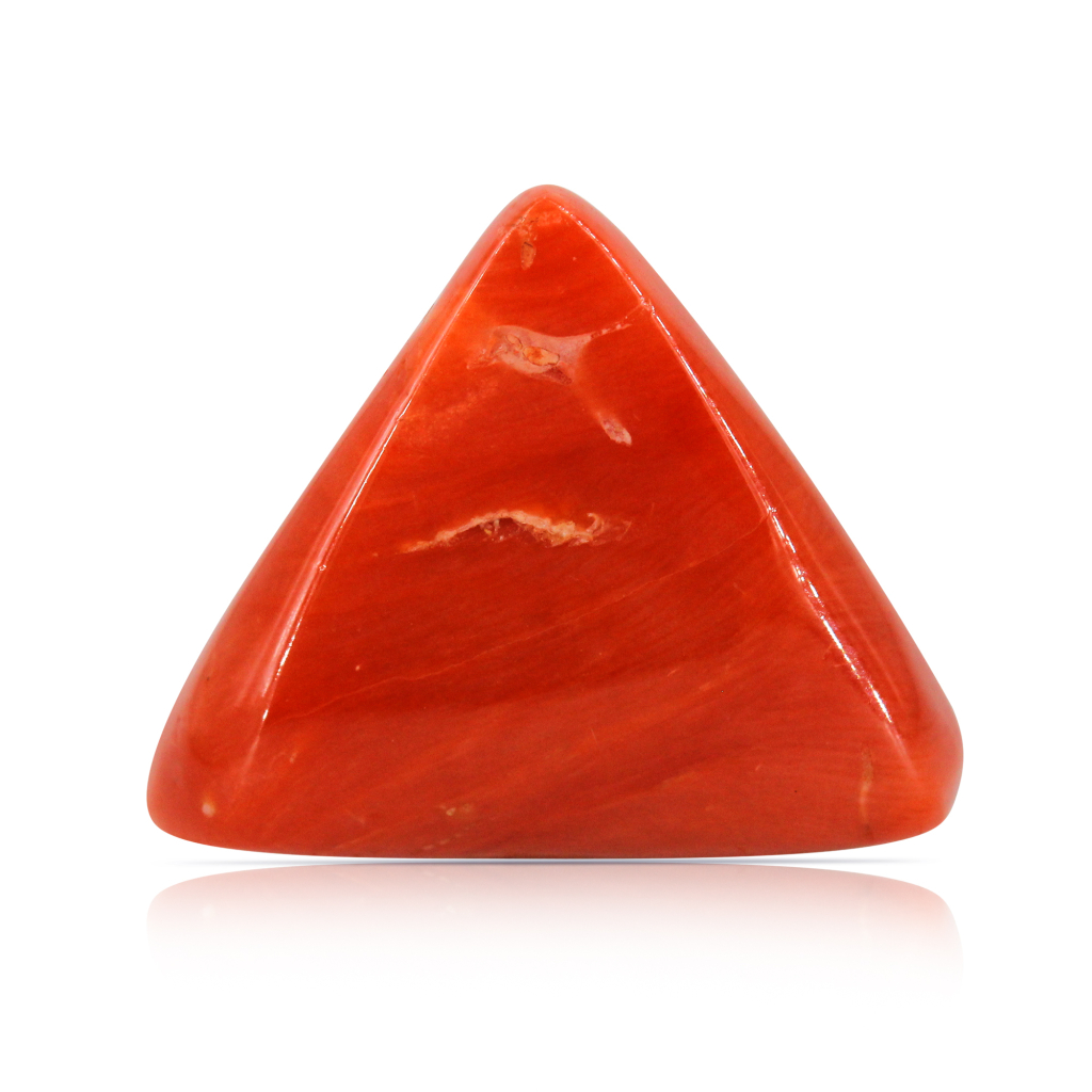 Natural Italian Triangular Red Coral (Moonga) 15.30 Carat