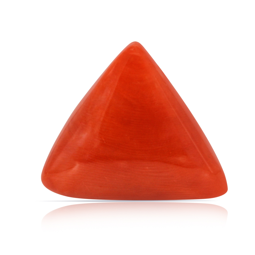 Natural Italian Triangular Red Coral (Moonga) 15.30 Carat