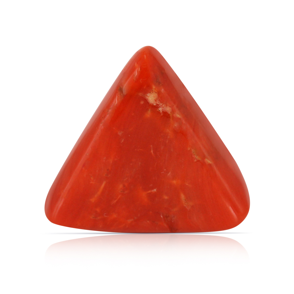 Natural Italian Triangular Red Coral (Moonga) 11.30 Carat
