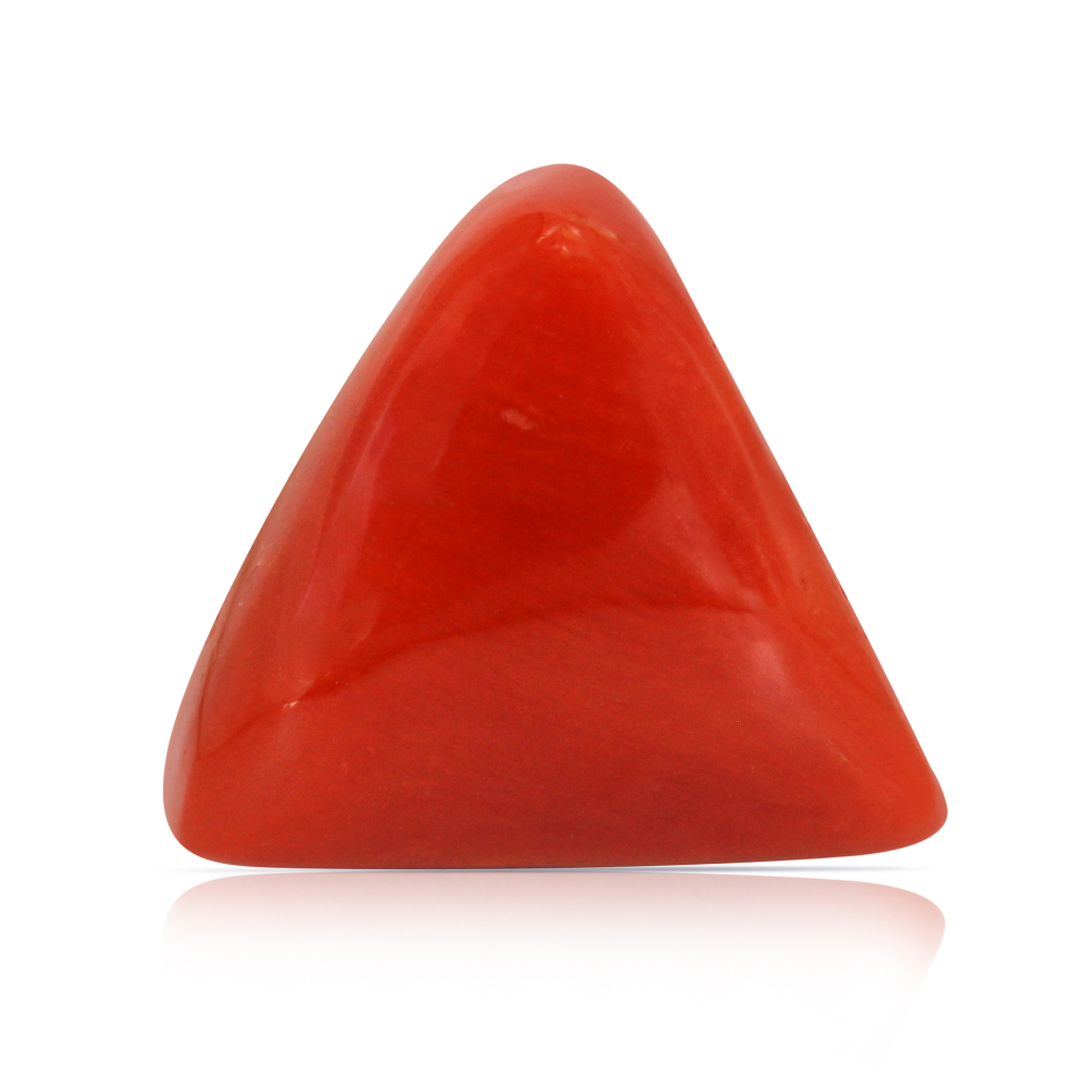 Natural Italian Triangular Red Coral (Moonga) 11.30 Carat