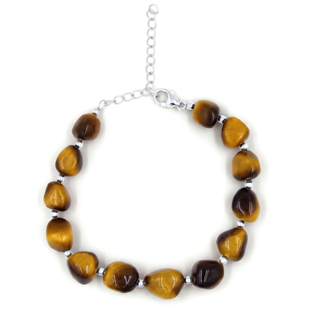 Natural Tiger Eye Tumbled Protection Bracelet