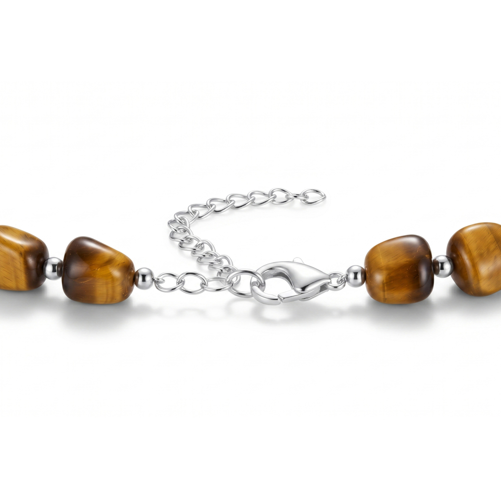 Tiger Eye Tumbled Beaded Necklace