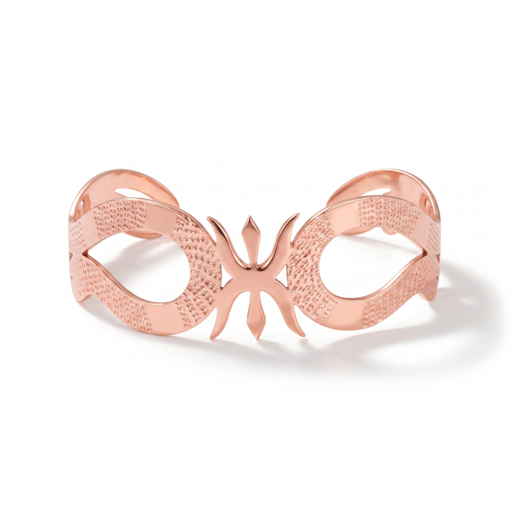 Shukra Shakti Butterfly Nepaliya Copper Cuff Bangle
