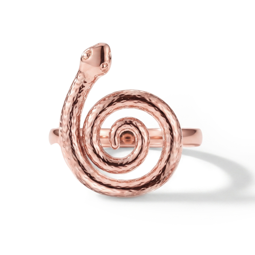 Naga Shakti Rahu Spiral Snake Nepaliya Copper Ring