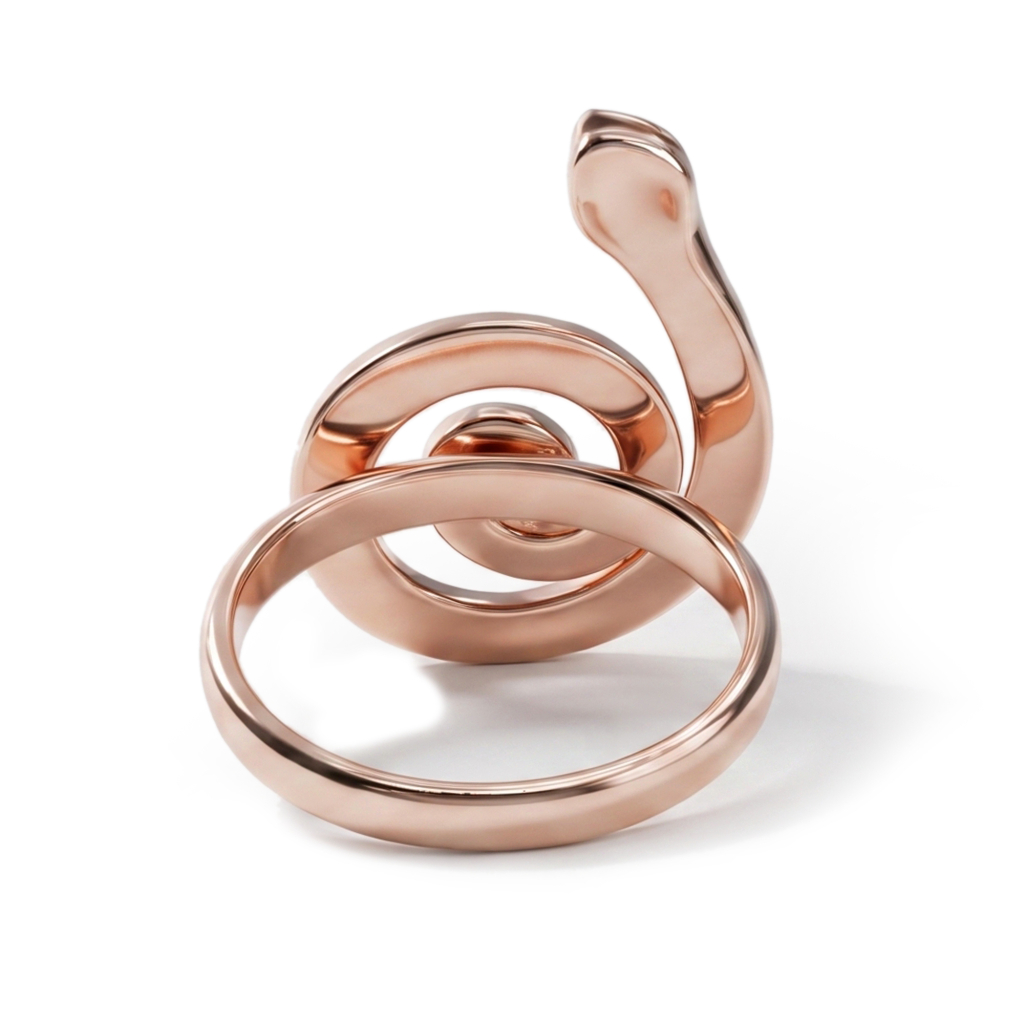 Naga Shakti Rahu Spiral Snake Nepaliya Copper Ring