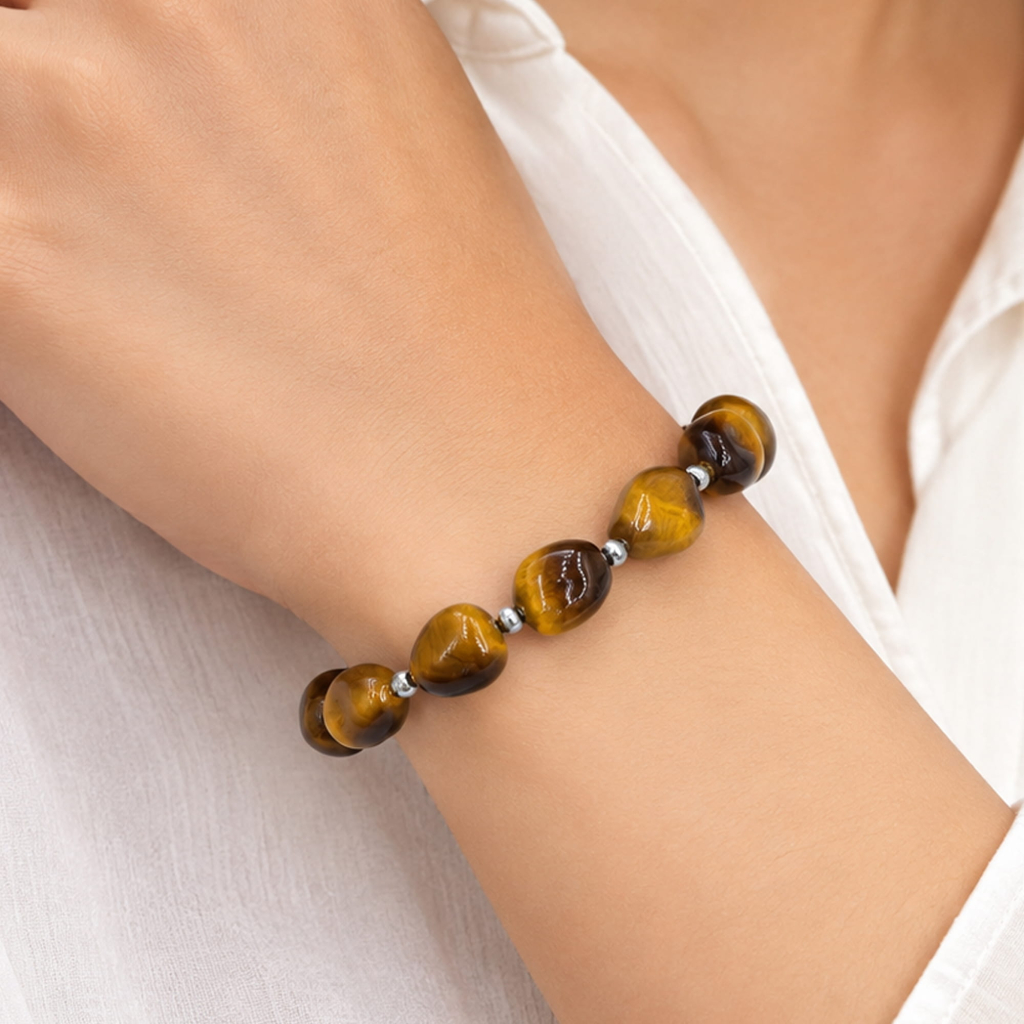 Tiger Eye Tumbled Protection Bracelet