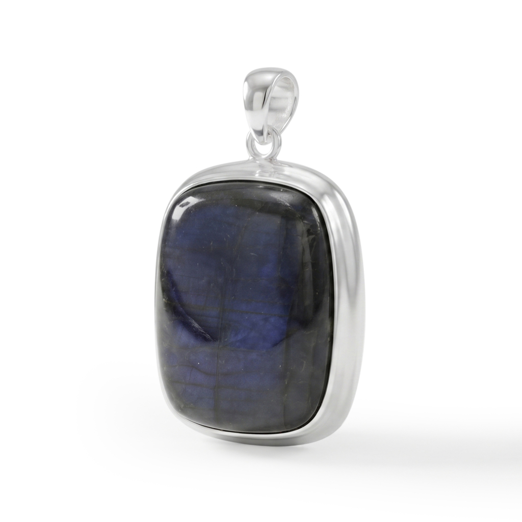 Aquarius Zodiac Labradorite Sterling Silver Pendant